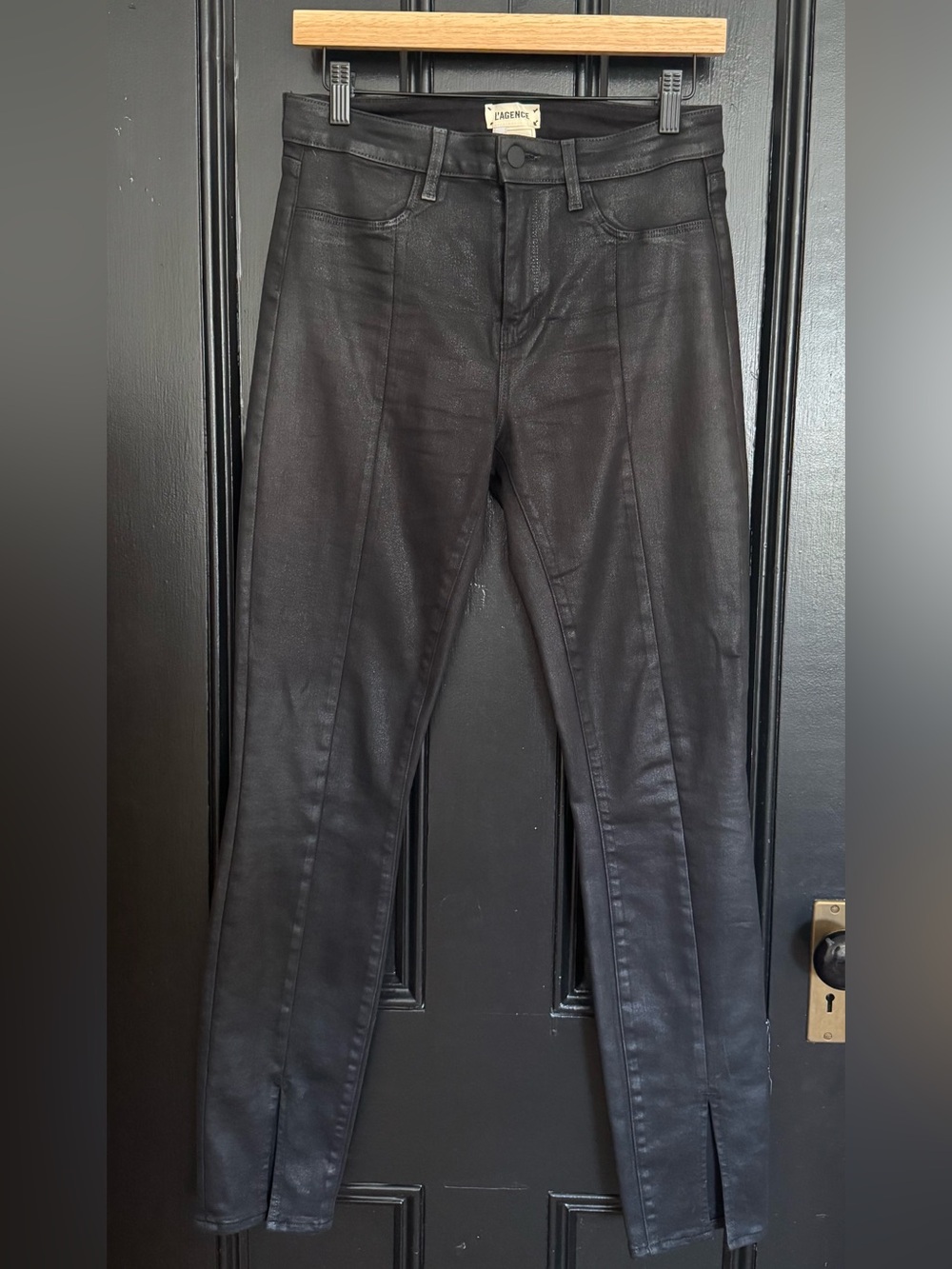 L'AGENCE Black Coated Jeans